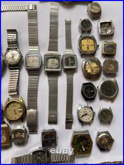 51Scrap Watches Lot Automatic Manual Mixed Brands Seiko Citizen For Parts Repair