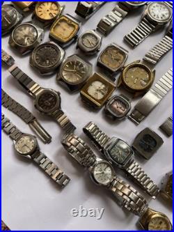 51Scrap Watches Lot Automatic Manual Mixed Brands Seiko Citizen For Parts Repair