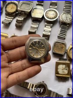51Scrap Watches Lot Automatic Manual Mixed Brands Seiko Citizen For Parts Repair