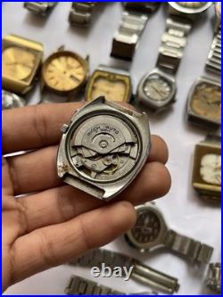 51Scrap Watches Lot Automatic Manual Mixed Brands Seiko Citizen For Parts Repair