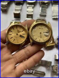 51Scrap Watches Lot Automatic Manual Mixed Brands Seiko Citizen For Parts Repair