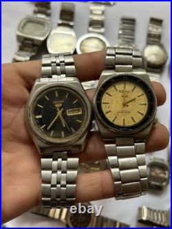 51Scrap Watches Lot Automatic Manual Mixed Brands Seiko Citizen For Parts Repair