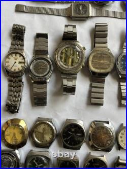 55+ Vintage Scrap Watches Lot Mixed Brands Parts Repair Broken Cosmetic As-Is