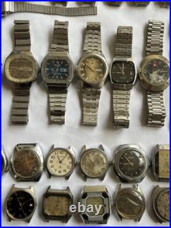 55+ Vintage Scrap Watches Lot Mixed Brands Parts Repair Broken Cosmetic As-Is