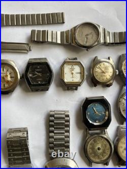 55+ Vintage Scrap Watches Lot Mixed Brands Parts Repair Broken Cosmetic As-Is