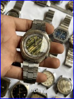 55+ Vintage Scrap Watches Lot Mixed Brands Parts Repair Broken Cosmetic As-Is