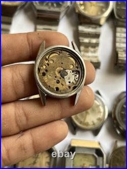 55+ Vintage Scrap Watches Lot Mixed Brands Parts Repair Broken Cosmetic As-Is