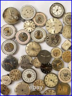 56x Swiss Watch Movements Lot AS FHF Ladies Gents Mixed Parts Repair Untested