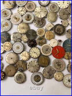56x Swiss Watch Movements Lot AS FHF Ladies Gents Mixed Parts Repair Untested