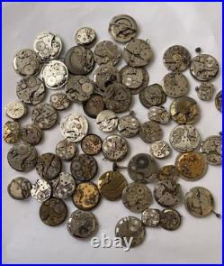 56x Swiss Watch Movements Lot AS FHF Ladies Gents Mixed Parts Repair Untested