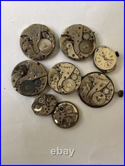 56x Swiss Watch Movements Lot AS FHF Ladies Gents Mixed Parts Repair Untested