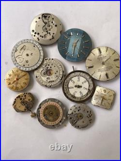 56x Swiss Watch Movements Lot AS FHF Ladies Gents Mixed Parts Repair Untested