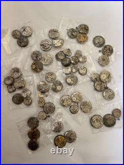 56x Swiss Watch Movements Lot AS FHF Ladies Gents Mixed Parts Repair Untested