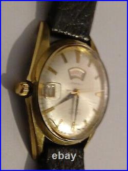 60s Gruen Precision Day/Date 17j Mech. Watch, Parts Or Repair, Runs, As Is