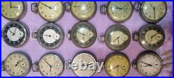 69 Vintage Colby Compensated Silver Mechanical Pocket Watches. Parts & Repair