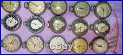 69 Vintage Colby Compensated Silver Mechanical Pocket Watches. Parts & Repair