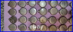 69 Vintage Colby Compensated Silver Mechanical Pocket Watches. Parts & Repair
