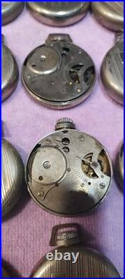 69 Vintage Colby Compensated Silver Mechanical Pocket Watches. Parts & Repair