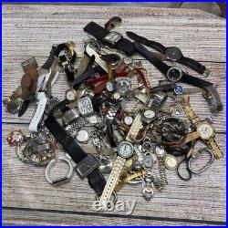 6lb 11oz Bulk Watch Lot Mixed Brands Repair Parts Crafting Junk Drawer
