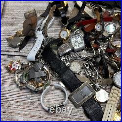 6lb 11oz Bulk Watch Lot Mixed Brands Repair Parts Crafting Junk Drawer