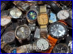 6lb Vintage/Now Parts Or Repair Men's Watch Lot Of 43 Fossil, Timex, Sharp, Lorus