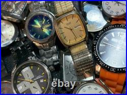 6lb Vintage/Now Parts Or Repair Men's Watch Lot Of 43 Fossil, Timex, Sharp, Lorus