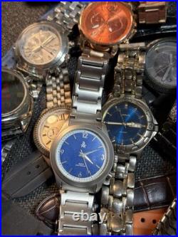 6lb Vintage/Now Parts Or Repair Men's Watch Lot Of 43 Fossil, Timex, Sharp, Lorus