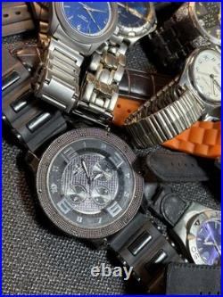 6lb Vintage/Now Parts Or Repair Men's Watch Lot Of 43 Fossil, Timex, Sharp, Lorus
