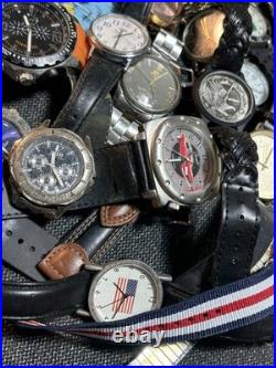 6lb Vintage/Now Parts Or Repair Men's Watch Lot Of 43 Fossil, Timex, Sharp, Lorus