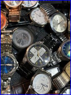 6lb Vintage/Now Parts Or Repair Men's Watch Lot Of 43 Fossil, Timex, Sharp, Lorus