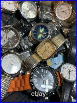 6lb Vintage/Now Parts Or Repair Men's Watch Lot Of 43 Fossil, Timex, Sharp, Lorus