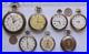 7-LOT Antique POCKET WATCH Swiss Manual Wind NICKEL CASES AS IS PARTS or REPAIR