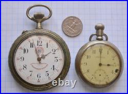 7-LOT Antique POCKET WATCH Swiss Manual Wind NICKEL CASES AS IS PARTS or REPAIR 7-LOT Antique POCKET WATCH Swiss Manual Wind NICKEL CASES AS IS PARTS or REPAIR
