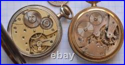 7-LOT Antique POCKET WATCH Swiss Manual Wind NICKEL CASES AS IS PARTS or REPAIR