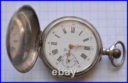 7-LOT Antique POCKET WATCH Swiss Manual Wind NICKEL CASES AS IS PARTS or REPAIR
