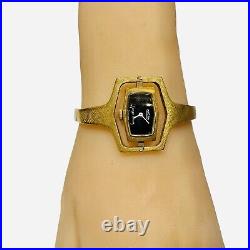 70s Vulcain Gold Plated Bracelet Watch Georges Claude Rotating Case PARTS REPAIR 70s Vulcain Gold Plated Bracelet Watch Georges Claude Rotating Case PARTS REPAIR