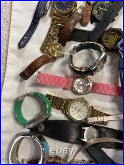 8+ Lb Lot Watches Parts/Repair Bulk Mixed Brands Watch Heads Bands Straps As-Is