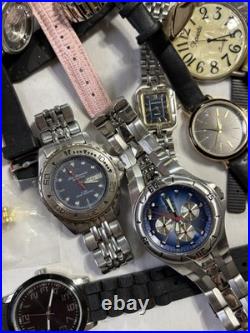 8+ Lb Lot Watches Parts/Repair Bulk Mixed Brands Watch Heads Bands Straps As-Is