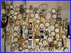 80+ Vintage / Watches Mix Lot Repair/Parts As Is RED LED LCD Gold Filled, RGP