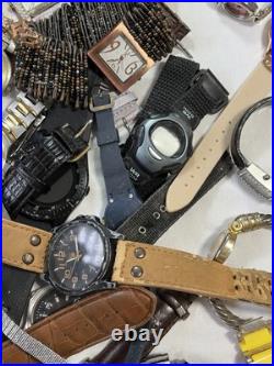 9 Lb Lot Watches Parts/Repair Watch Heads Bands Straps Mixed Brands As-Is Bulk