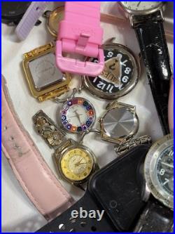 9 Lb Lot Watches Parts/Repair Watch Heads Bands Straps Mixed Brands As-Is Bulk