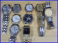 9 Seiko Men's Quartz Wristwatch for Parts or Repair with Some Bands