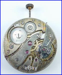 A. LeCoultre Pocket Watch Movement 17 Jewels Spare Parts / Repair