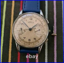 ANGELUS CHRONOGRAPH VINTAGE RARE WATCH- Cal. 215 1940's-FOR PARTS/REPAIR