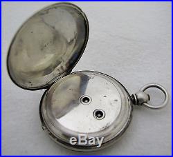 Antique 14s American Watch Co 11j Coin Silver Hunter Pocket Watch Parts Repair