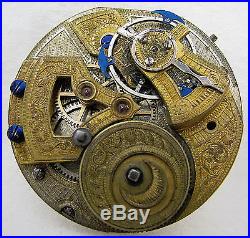 Antique Chinese Duplex Pocket Watch Movement Parts Repair
