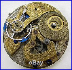 Antique Chinese Duplex Pocket Watch Movement Parts Repair