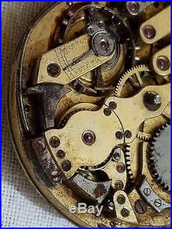 Antique High Grade Swiss Pocket Watch Movement Parts Repair