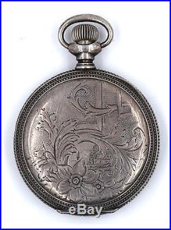 ANTIQUE LATE 1800s E HOWARD CO POCKET WATCH COIN SILVER CASE FOR PARTS/REPAIR