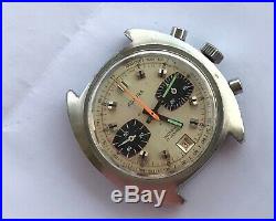 All steel Valjoux 7734 chronograph Swiss made for repair or parts only